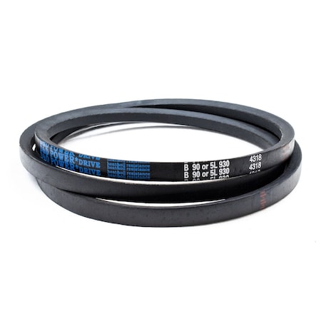 D&D B90/5L930 Classical V-Belt, 93 in Outside Length, 21/32 in Top Width, 1 Ribs B90/5L930